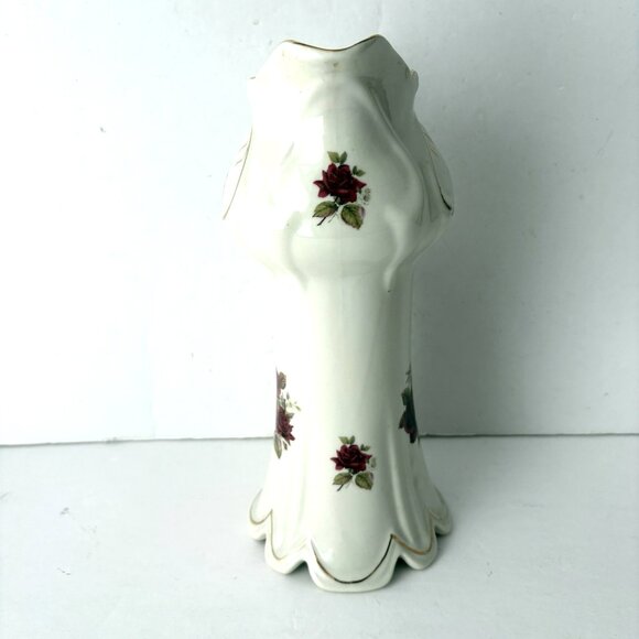 FORMALITIES by BAUM BROS Vintage Porcelain Pitcher Vase 10" Tall Rose Collection - Picture 3 of 9